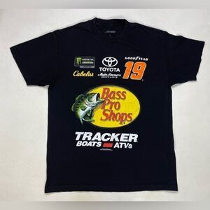 Joe Gibbs Racing Nascar Logo Graphic T-shirt Men Large Black Short Sleeve